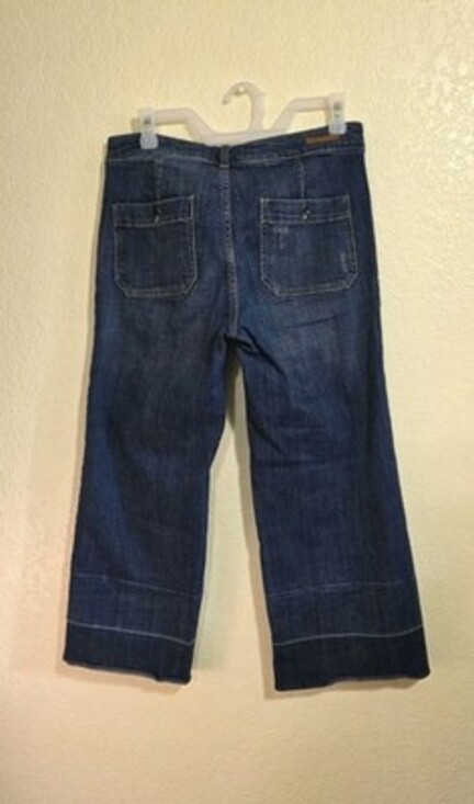 Pilcro Letterpress Jeans Women’s 28 Melanie Denim Cropped Wide Leg Anthropologie - Picture 4 of 7